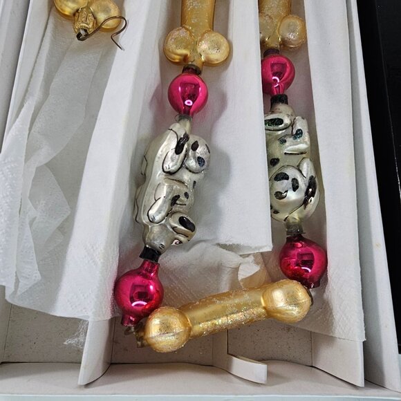 Christopher Radko Garland Dalmatian Rotation Dog Bone Garland 36" 98-410-0 - Picture 3 of 12